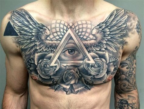 tatuajes para en medio del pecho|68 Tatuajes en el pecho: Galería de diseños